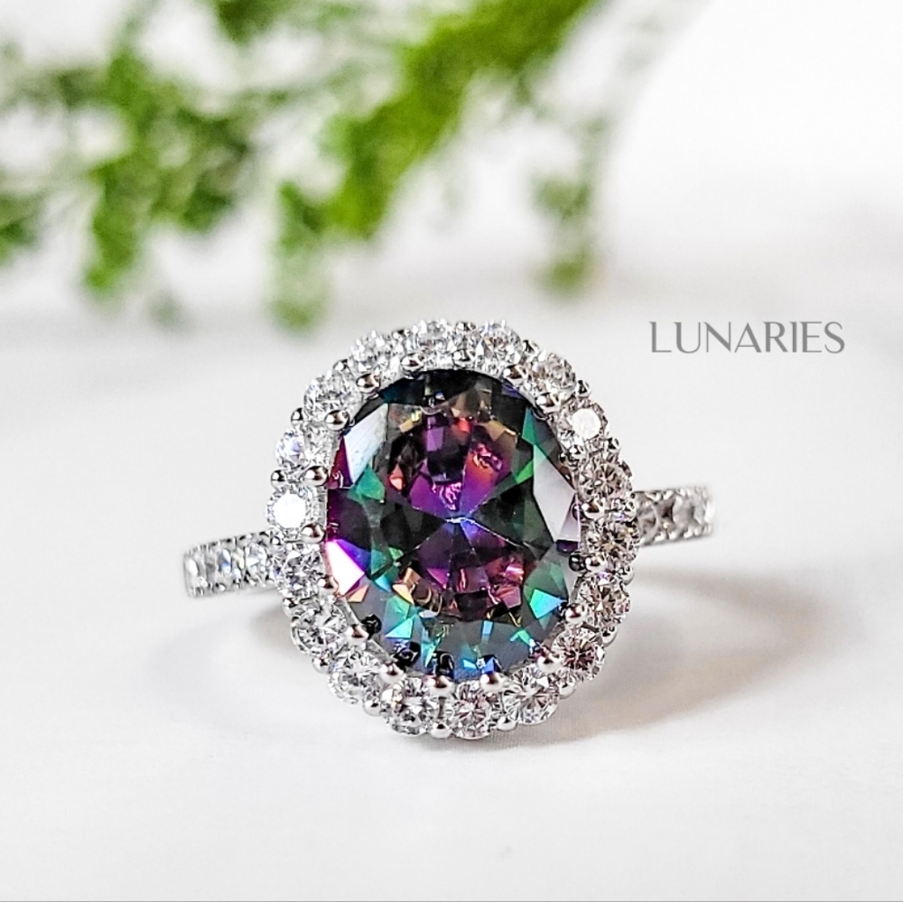 Multicolor Gemstone Silver Ring - Picture 9 of 11